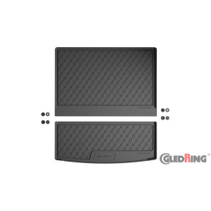 Tapis de coffre en caoutchouc pour Peugeot 5008 Hybrid (7 places)