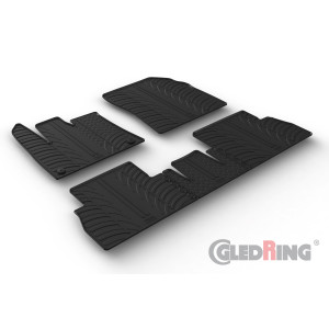 Tapis en caoutchouc pour Citroen Berlingo (siege passager rabattable/round fixing)