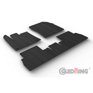 Tapis en caoutchouc pour Citroen Berlingo (siege passager non rabattable/oval fixing)